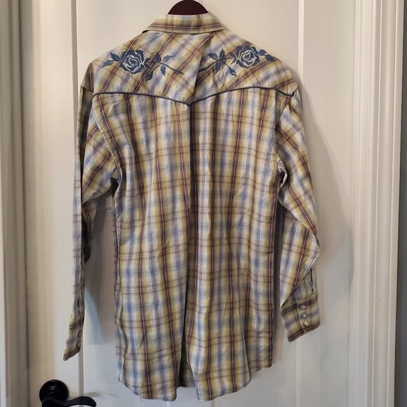 Panhandle Slim Western Westmoor Men's Small Pearl Snap Shirt - Picture 6 of 10